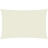 vidaXL Sonnensegel Sonnensegel Oxford-Gewebe Rechteckig 2x5 m Creme, (1-tlg)