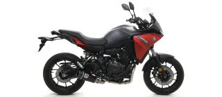 Sport Auspuff Komplettanlage WORKS BLACK Yamaha Tracer 700 / Tracer 7 Bj.2021-2024 RM30 EURO4/5 +Kat
