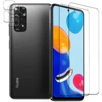 CoolGadget Schutzfolie Panzerfolie für Xiaomi Redmi Note 11, (Spar-Set 4in1, 2x Displayschutz, 2x Kameraschutz), Panzerglas Schutzfolie für Redmi Note 11 Folie
