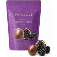 PATISLOVE Schokolade Patislove Brombeer Dragee – Gefriergetrocknet in Schweizer Schokolade, 60 g, Gefriergetrocknet, Mit echter Schweizer Schokolade