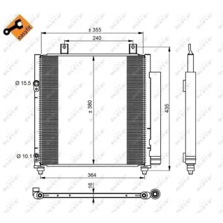 NRF Klimakondensator + Trockner Mitsubishi Attrage Space 350221