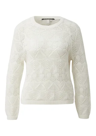 qs - Strickpullover creme - Gr. - S