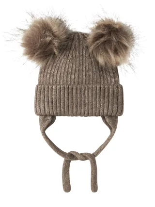 NAME IT - NBNMORA KNIT HAT Walnut - Gr. - 44