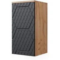 Vicco Hängeschrank Irma, Anthrazit mit Wabenstruktur/Anthrazit, 30 x 59 cm 2 Fächer, ... (1-St) Kratzfest