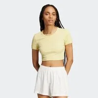 adidas Originals T-Shirt ESSENTIALS RIBBED CROP figurbetonte Passform, schmaler Schnitt, kürzerer Schnitt