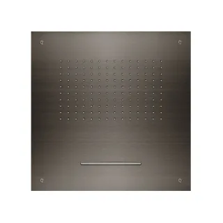 Herzbach spa ix pvd Deckeneinbau-Regenbrause/Schwallbrause 500 eckig black, Black Steel, 21.650200. 21.650200.2.40