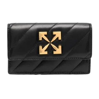 Off-White - "Jackhammer" Kartenhalter, Leder (Schwarz)