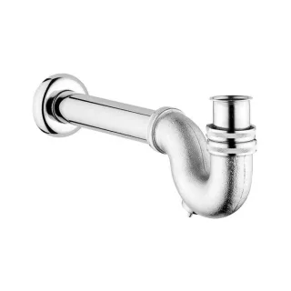 VitrA Bidet-Siphon A45118 chrom, G 1 1/4, Abgangsrohr und Rosette
