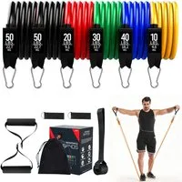 inschimmer Trainingsbänder Widerstandsbänder Fitnessbänder Set bis 200LBS für Ganzkörpertraining