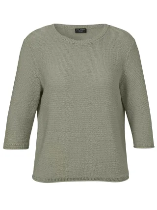 VIA APPIA DUE - Pullover Rundhals 3/4 Arm Struktur salbei - Gr. - 42