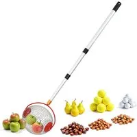 Spetebo Rollsammler für Früchte und Nüsse mit Alu Teleskopstiel - ausziehbar bis 120 cm, 22,5 cm Arbeitsbreite, (Anzahl, 1-tlg., 1), mit ausziehbarer Teleskopstange von 52 cm bis 120 cm