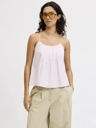 JJXX - JXCARO SL CF PLEATED TOP WVN Pink Lady - Gr. - S