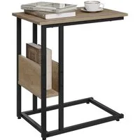 Woltu Beistelltisch (1-St), Kaffeetisch Couchtisch Sofatisch aus Metall MDF
