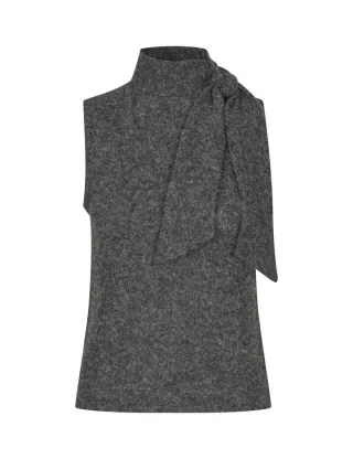 mbym - Stricktop mit Bindedetail grau - Gr. - XS