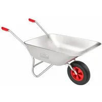 Gardebruk Schubkarre, Schubkarre Gartenkarre 80L verzinkt 80kg Bau Schiebkarre Luftreifen