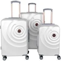 Crosstravel Kofferset Amy, 4 Rollen, (3 tlg., Hartschalen Trolley-Set), Robuste Hartschale mit TSA-Schloss und Wasserabweisender Oberfläche