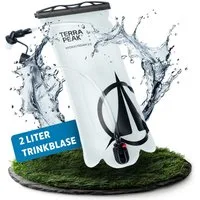 Terra Peak Trinkblase Premium Trinkblase mit Schlauch für Rucksack universal BPA-Frei