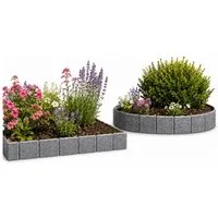HTI-Living Rasenkante Beetumrandung Steinoptik 10-teilig Nessa, LxH: 25x23 cm, Set, 10 Module, Beeteinfassung