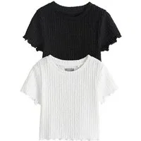 Next T-Shirt Strukturierte Oberteile im 2er-Pack (2-tlg)