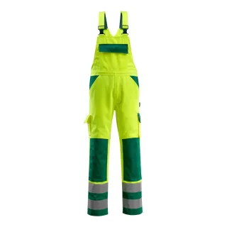 MASCOT Barras Latzhose mit Knietaschen SAFE COMPETE Hi-vis Gelb / Grün 46 - 07169-470-1703-82C46