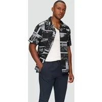 QS Kurzarmhemd Hemd Resorthemd aus Baumwolle mit All-over-Print