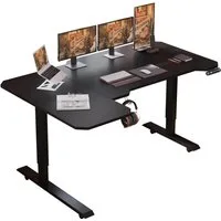IvyIvy Gamingtisch höhenverstellbarer Schreibtisch elektrisch, L-förmiger Computertisch, 150x74/102 cm (B xT)