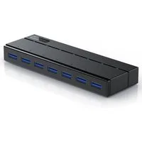 Primewire aktiver 7 Port USB 3.2 Gen1 Hub mit Netzteil Hot-Plug, Super Speed USB-Adapter USB-A zu USB-A, für PC Notebook Laptop PS4 Tablet MacBook, 5 Gbit / s