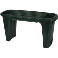 Spetebo Kniebank Kunststoff Gartensitz grün, BxLxH: 60x22x30,5 cm,(Pakung, 1 tlg), Arbeitshocker mit Kniepolsterung