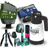 bio-chem Reinigungsbürsten-Set Fahrradpflege-Set 9-tlg. – Schaumsprüher, Bürsten & Tücher für Bikes, (Fahrrad Reinigungszubehör PREMIUM-SET 9-teilig)