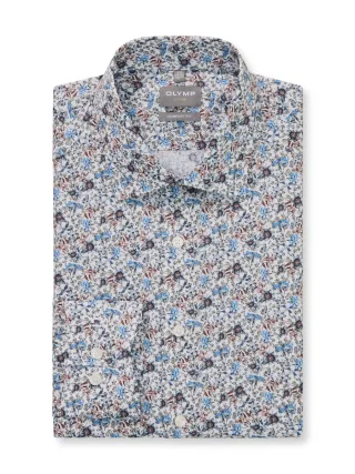 OLYMP - Comfort Fit: Businesshemd blau/weiß - Gr. - 42
