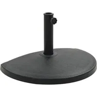 vidaXL Schirmhalter Sonnenschirmfuß Halbrund 15 kg Schwarz Polyharz
