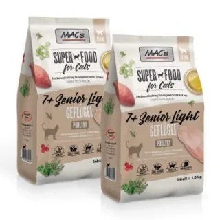 MAC's Cat +7 Senior Trockenfutter Light Geflügel 2x1,5 kg