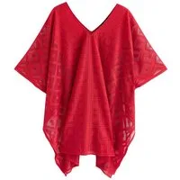 Next Poncho Poncho mit V-Ausschnitt und Spitze (1-St)