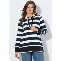 Laurasøn Sweatshirt Sweatshirt mit Ringel KapuzeOEKOTEX