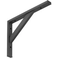 SO-TECH® Wandregalhalter Schwerlastkonsole Schwerlastwinkel Regalwinkel Wandkonsole, 1-tlg., Stahl, Tragkraft 75 kg / Paar, 295 x 215 mm schwarz