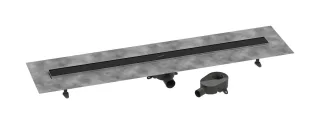 Hansgrohe Komplettset Duschrinne RainDrain Go1200 rücks.beflies.Stand./flache Instal. mattschwarz,  56276670