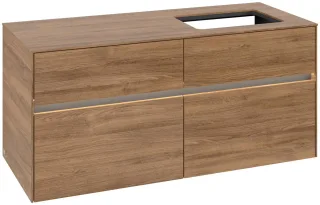 Villeroy & Boch Waschtischunterschrank Collaro C114B0 1200x548x500mm mit Beleuchtung Kansas Oak C114B0RH