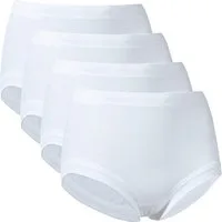 Schiesser Slip Damen-Taillenslip 4er-Pack kochfest Feinripp Uni