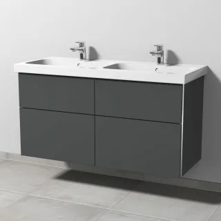 Sanipa 3way Waschtischunterbau zu Geberit iCon Light Waschtisch mit 4 Auszügen, Anthrazit-Matt BR57722