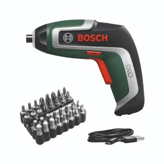 Bosch Akku-Schrauber IXO 7 Bit-Set + 32-teiliges Schrauberbit-Set - 06039E000B