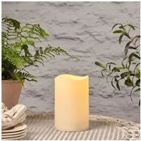 Lights4fun LED-Kerze LED Outdoor Kerze Timer 17,5cm