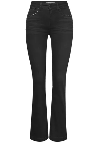 Street One - Bootcut Jeans mit Nieten schwarz - Gr. - 30