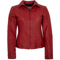 7eleven Lederjacke Ally 7eleven - Damen Lederjacke Lammnappa rot