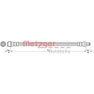Metzger Bremsschlauch hinten Mercedes C-Klasse E-Klasse Glk-Klasse Sl