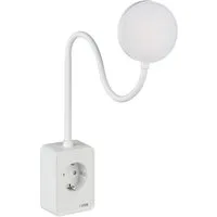 SEBSON LED Steckdosenleuchte LED Steckdosenleuchte dimmbar mit Flexarm, USB, Ein- und Ausschalter, LED integriert, neutralweiß, USB-A Anschluss, USB-C Anschluss, Dimmbar, Ein- und Ausschaltbar