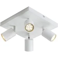 ZMH LED Deckenstrahler 4 Flammig Deckenspot GU10 Deckenlampe Spots 330°Schwenkbar Flur, Modern hochwetige Material, ohne Leuchtmittel, Industrial Wandstrahler für Wohnzimmer Schlafzimmer