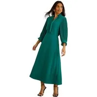 Love & Roses Midikleid Love & Roses Midikleid mit Falten (1-tlg)