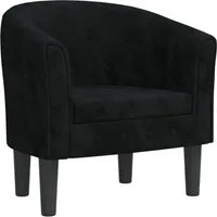 vidaXL Sessel Clubsessel Schwarz Samt (1-St)