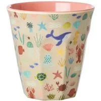 rice Kinderbecher Rice Melamin Becher - Coral Ocean Print 250ml, Melamin