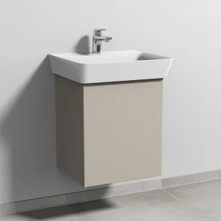 Sanipa 3way Waschtischunterbau zu Ideal Standard Connect Air Cube Waschtisch mit 1 Tür, Kaschmir-Mat SP6461U